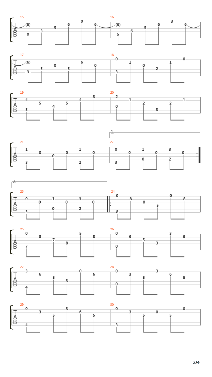 Song For Carol吉他谱