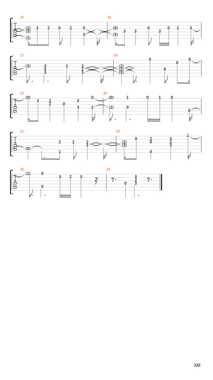 Courante A1吉他谱