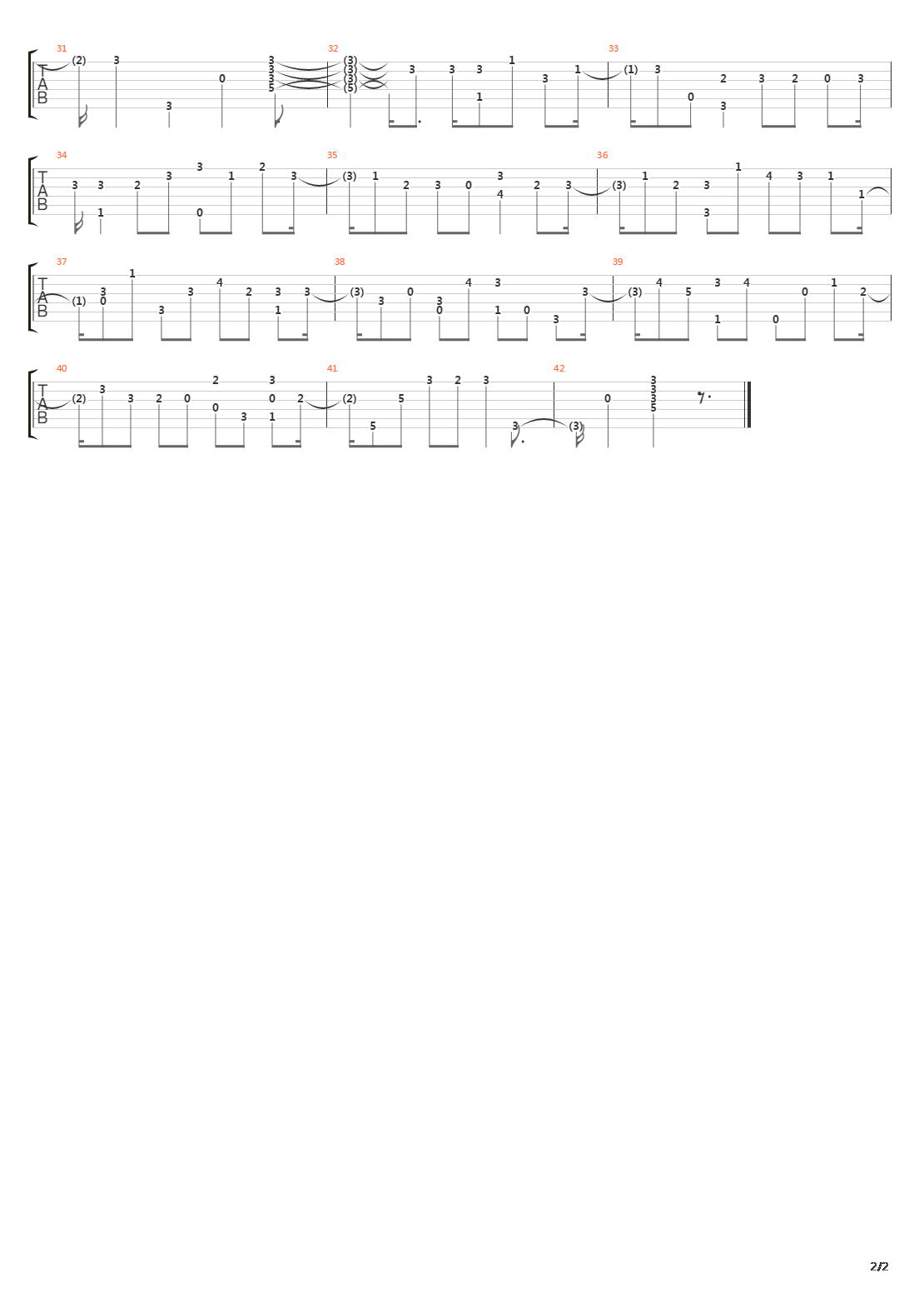 Courante N1吉他谱