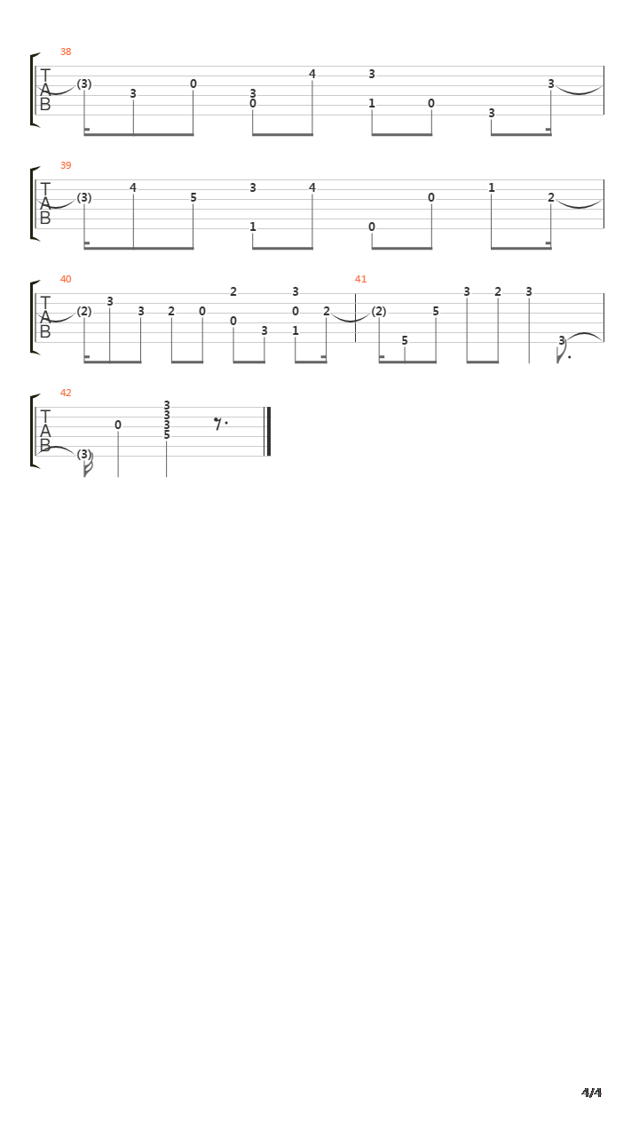 Courante N1吉他谱