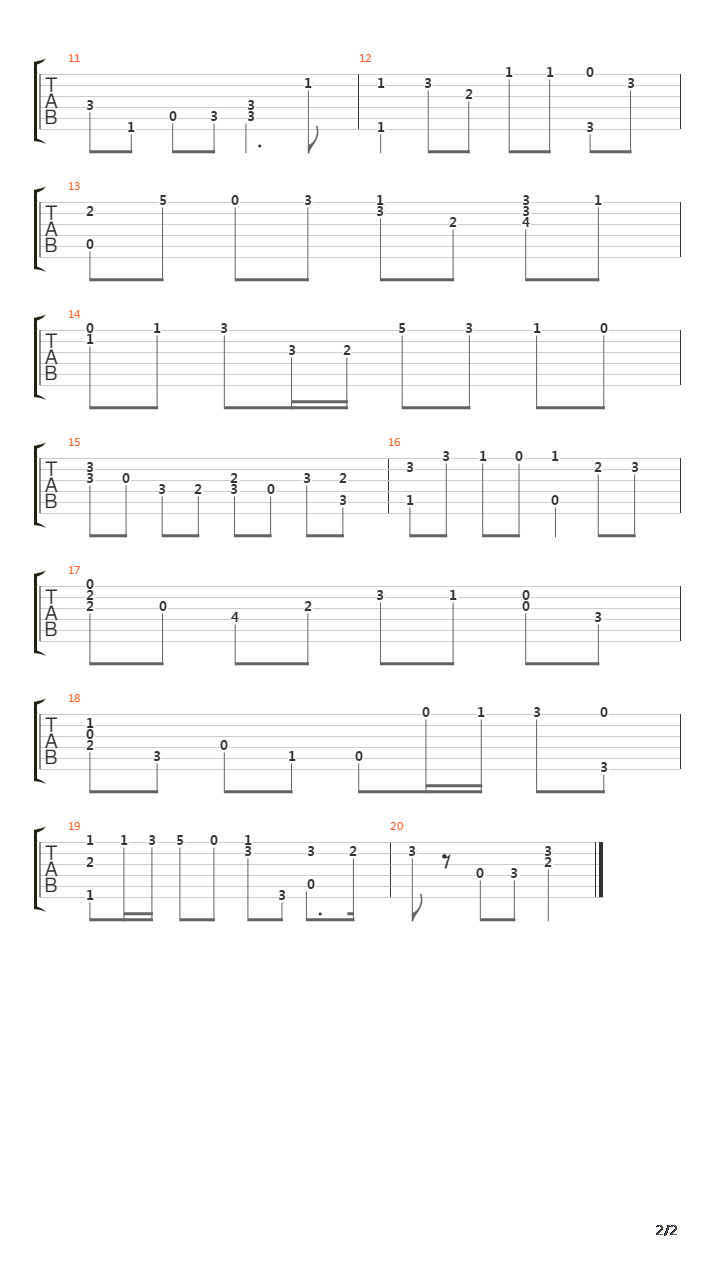 Gigue E1吉他谱