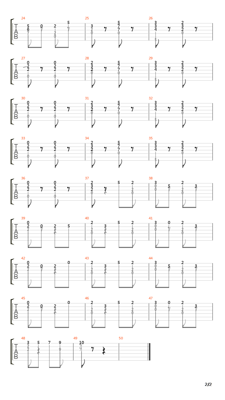 Opus 39 No 13 Kamarinskaya吉他谱