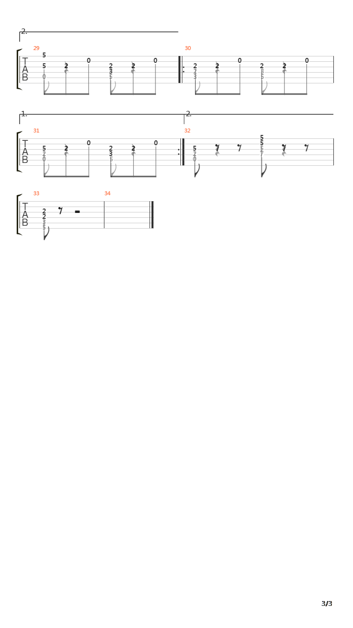 Opus 39 No 20 Baba Yaga吉他谱