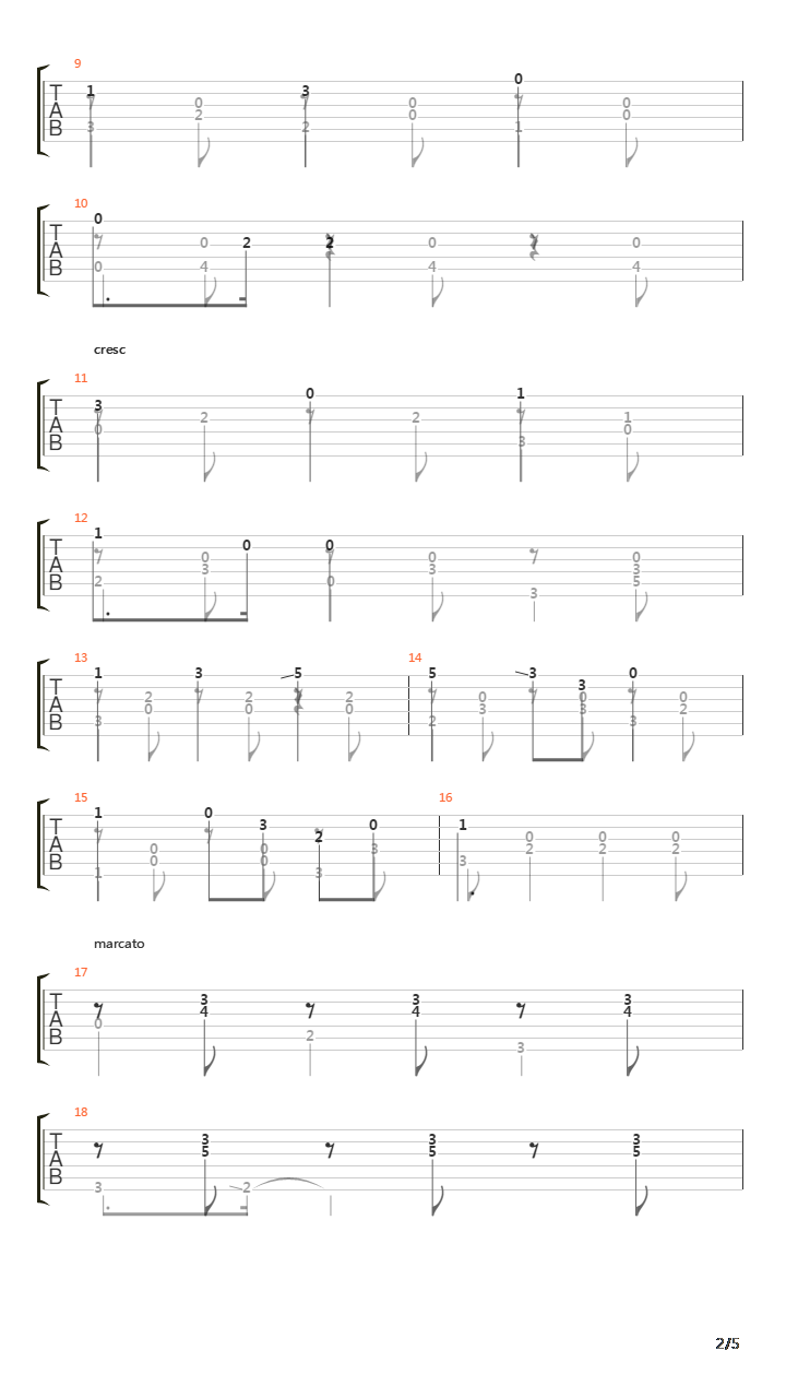 Opus 39 No 21 Sweet Reverie吉他谱