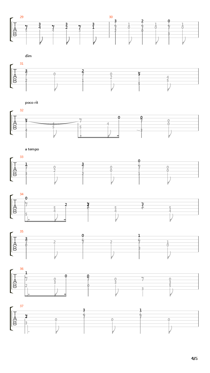 Opus 39 No 21 Sweet Reverie吉他谱