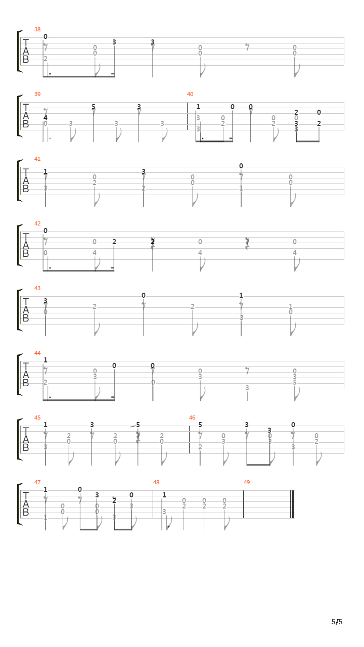 Opus 39 No 21 Sweet Reverie吉他谱