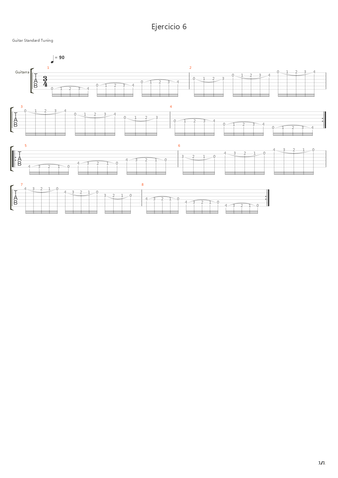Ejercicio 6吉他谱