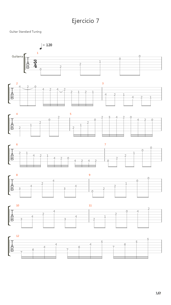 Ejercicio 7吉他谱