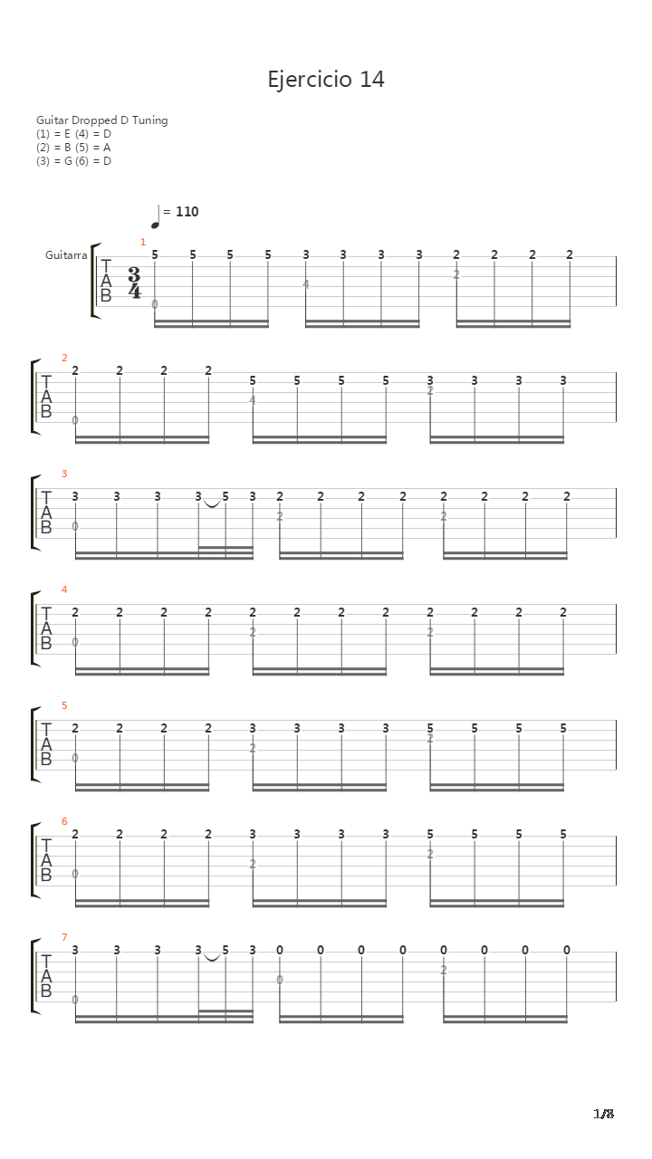 Ejercicio 14吉他谱