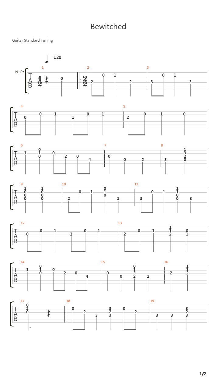 Bewitched吉他谱