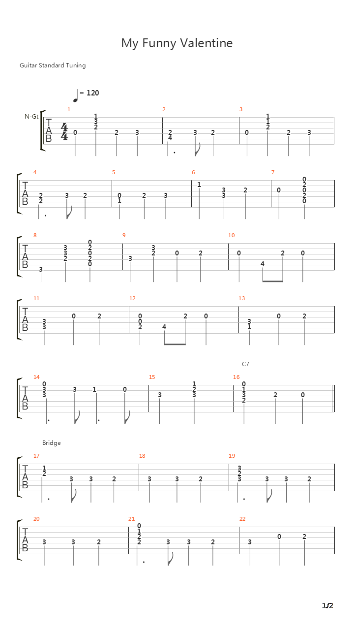 My Funny Valentine吉他谱
