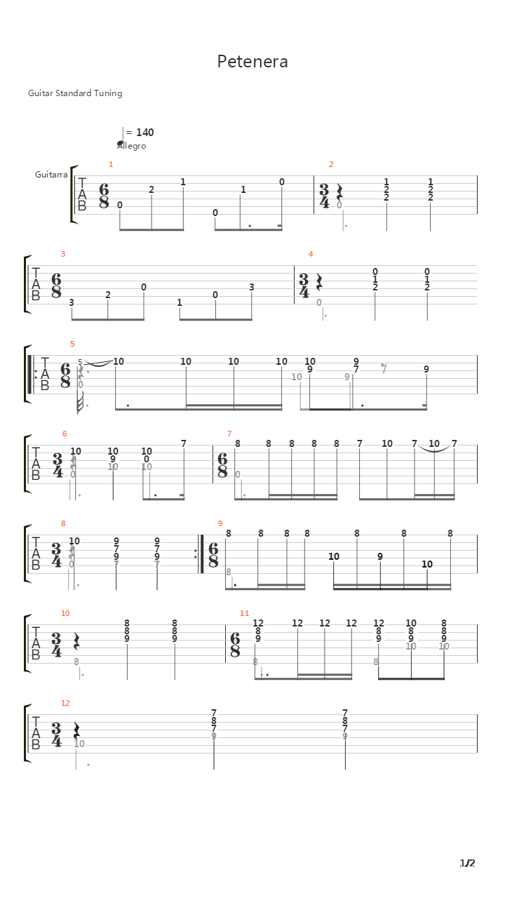 Petenera 2吉他谱