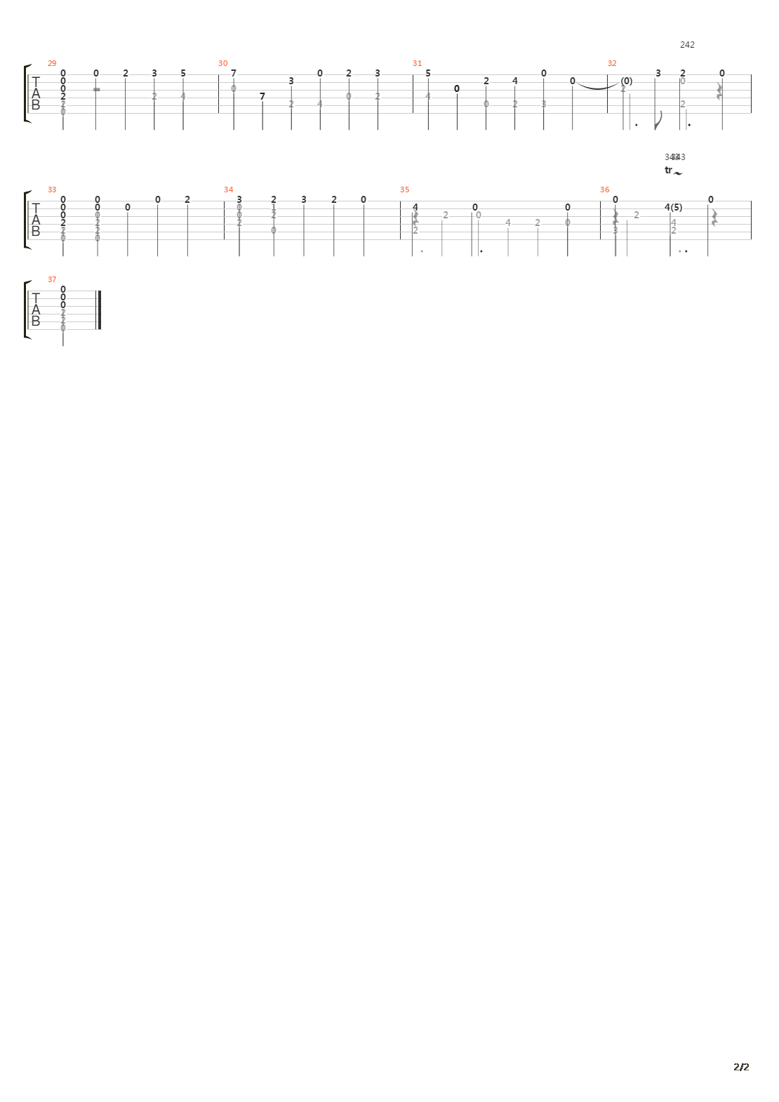 Passacaille吉他谱