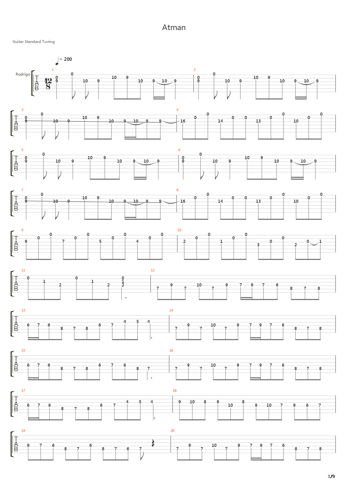 Atman吉他谱