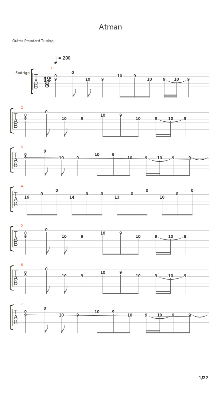 Atman吉他谱