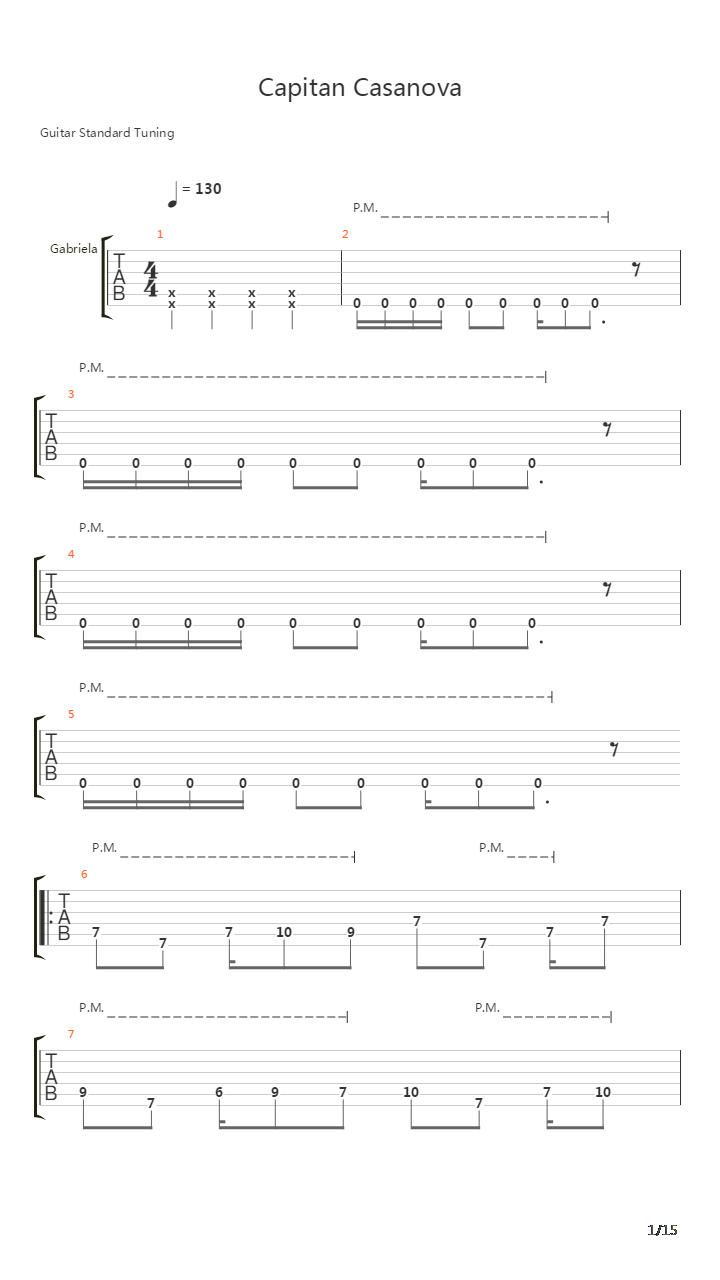Capitan Casanova吉他谱