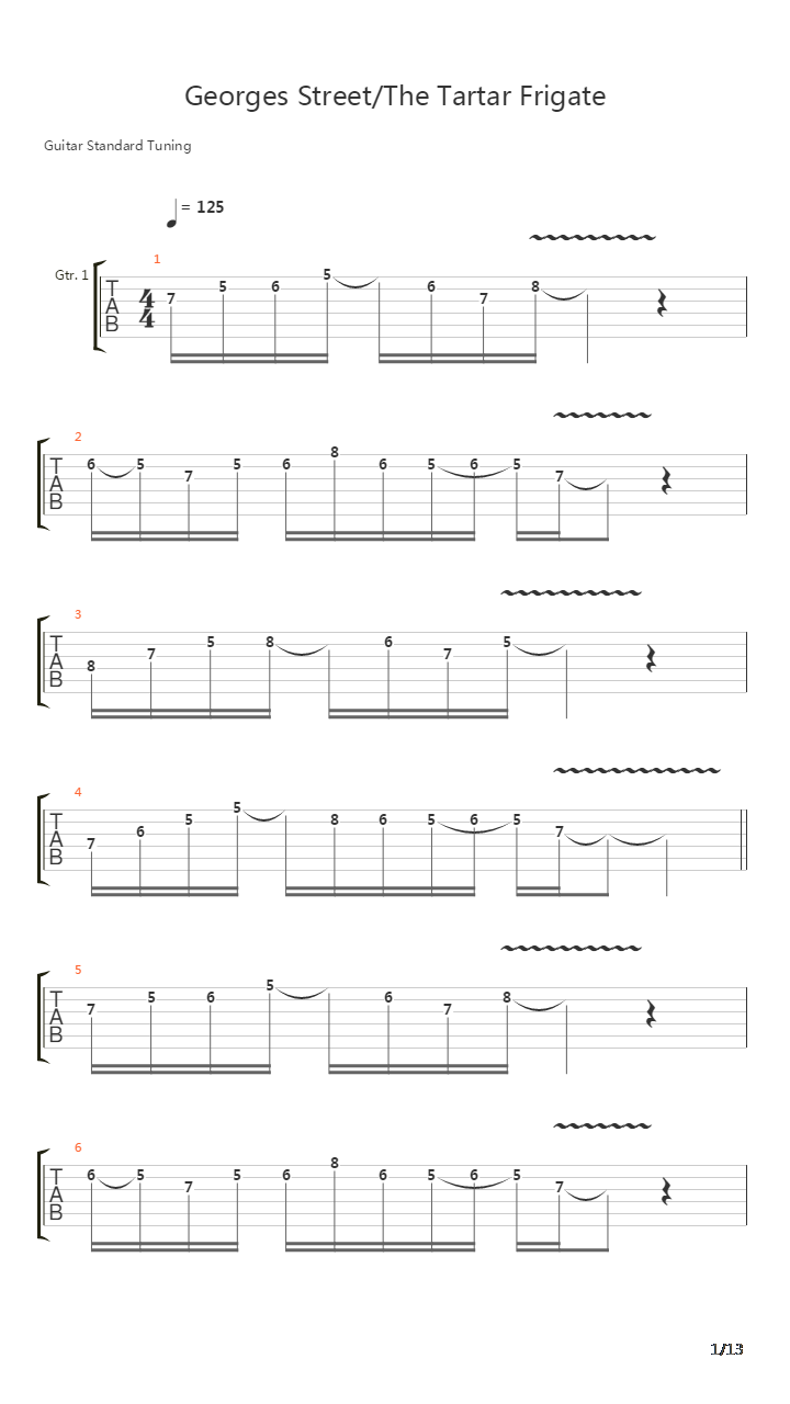 Georges Street吉他谱