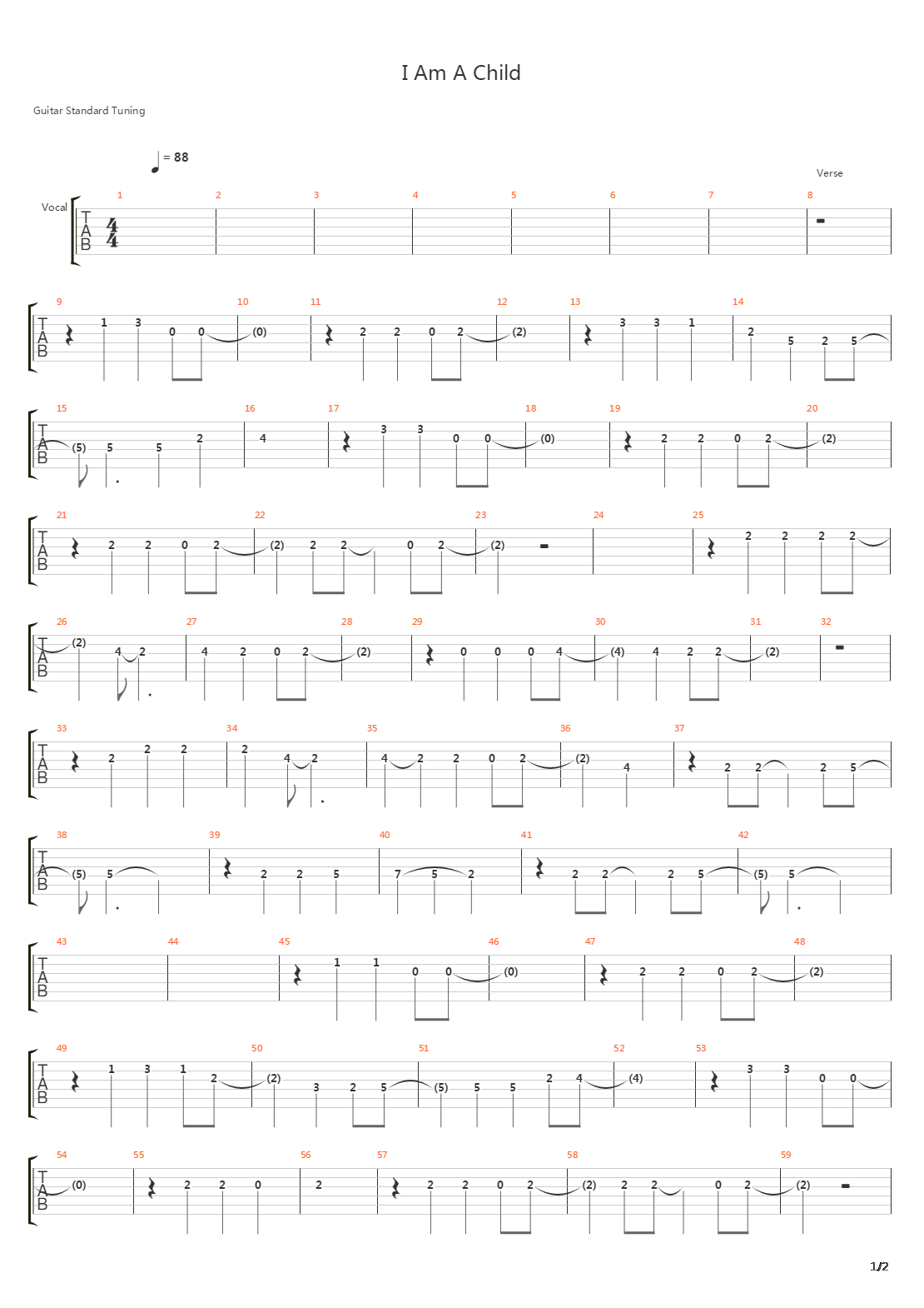 I Am A Child吉他谱