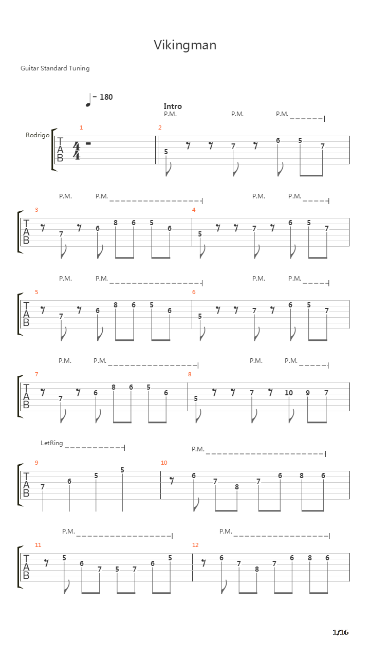 Vikingman吉他谱
