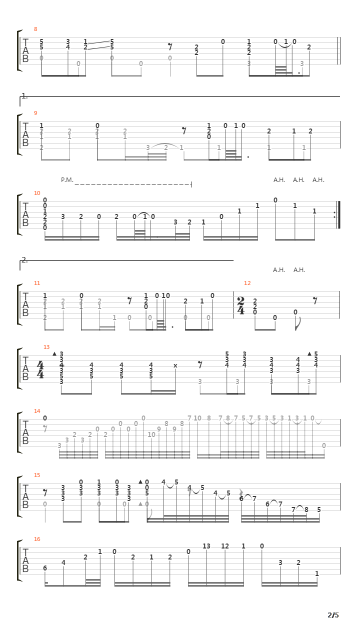 Tango en Skai(皮革探戈)吉他谱