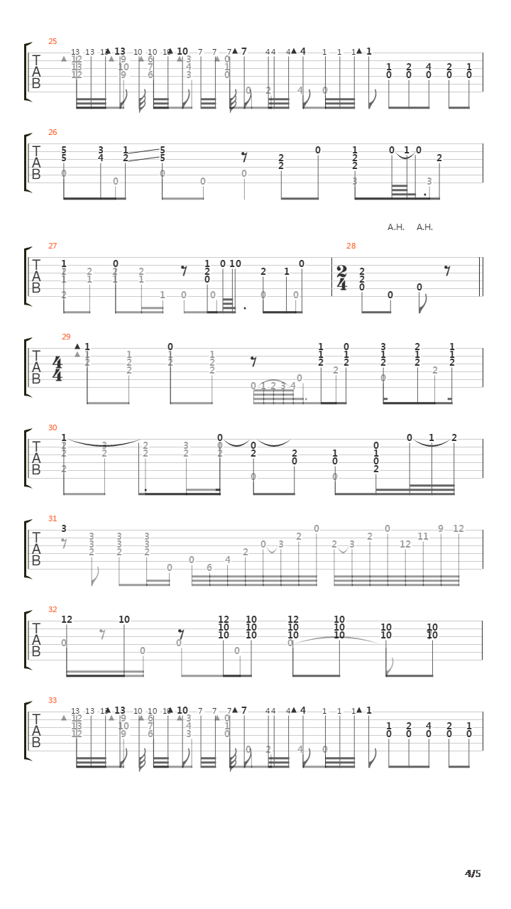 Tango en Skai(皮革探戈)吉他谱