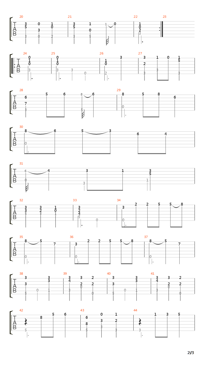 Sonata 1719 in Dm 5 Menuet吉他谱