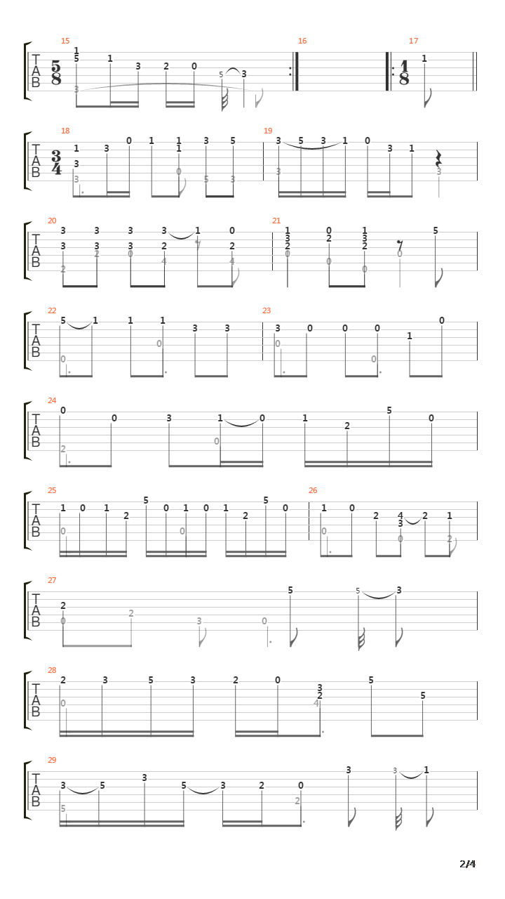 Sonata 1719 in Dm 6 Gigue吉他谱