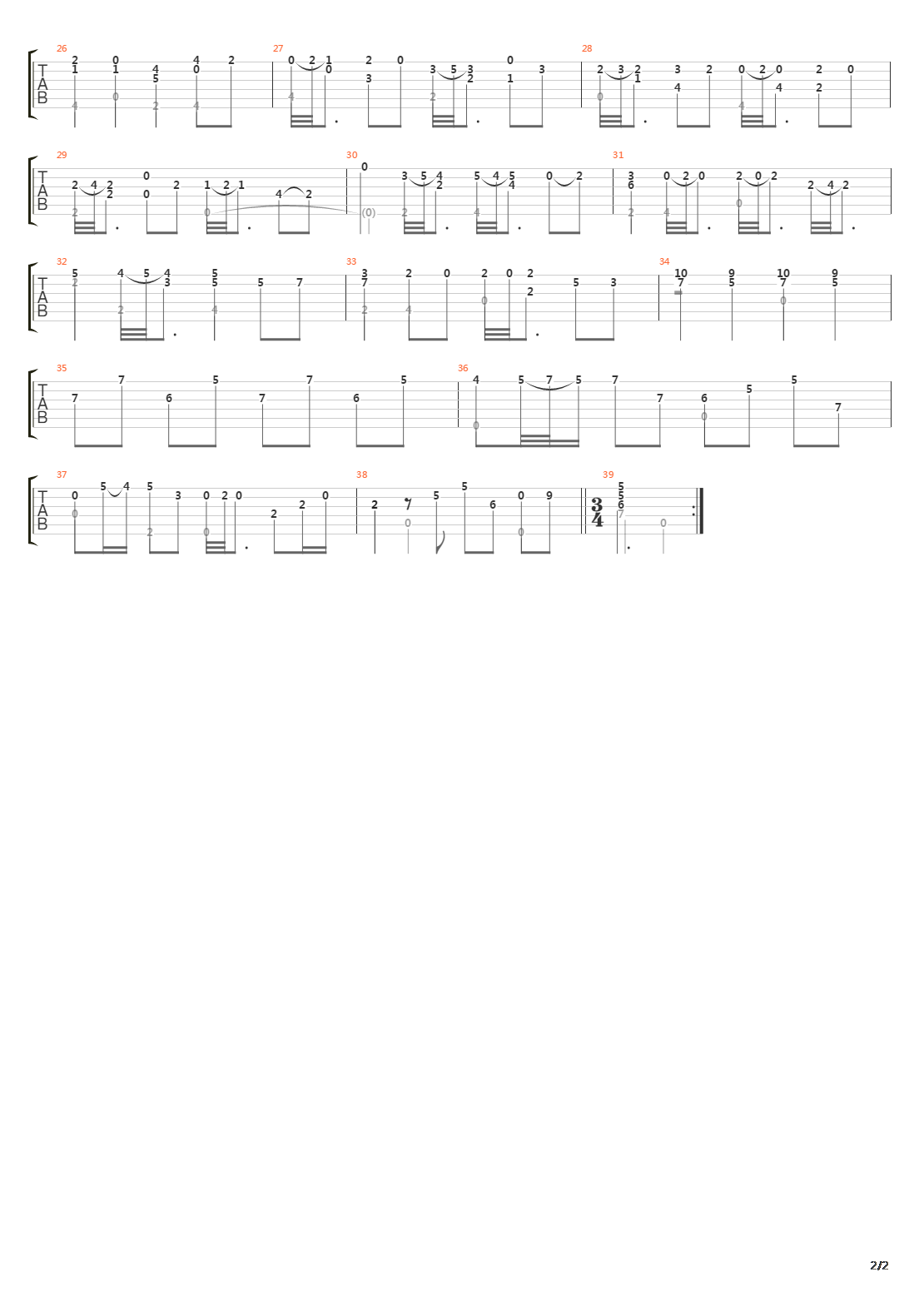 Sonata In A (V4) 2 Allemand吉他谱