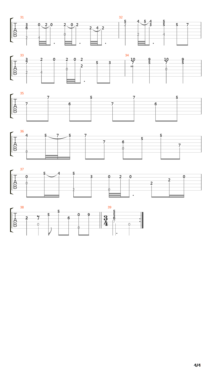 Sonata In A (V4) 2 Allemand吉他谱