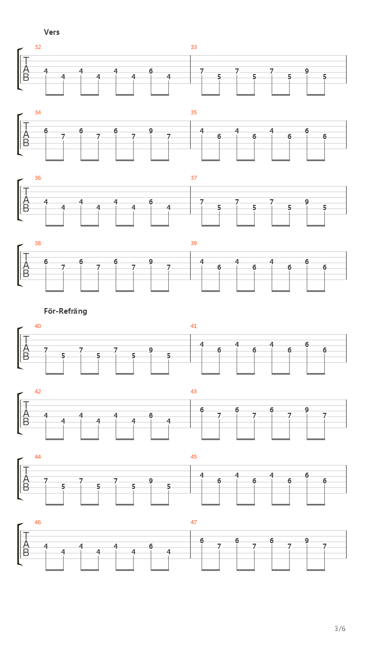 Numb吉他谱