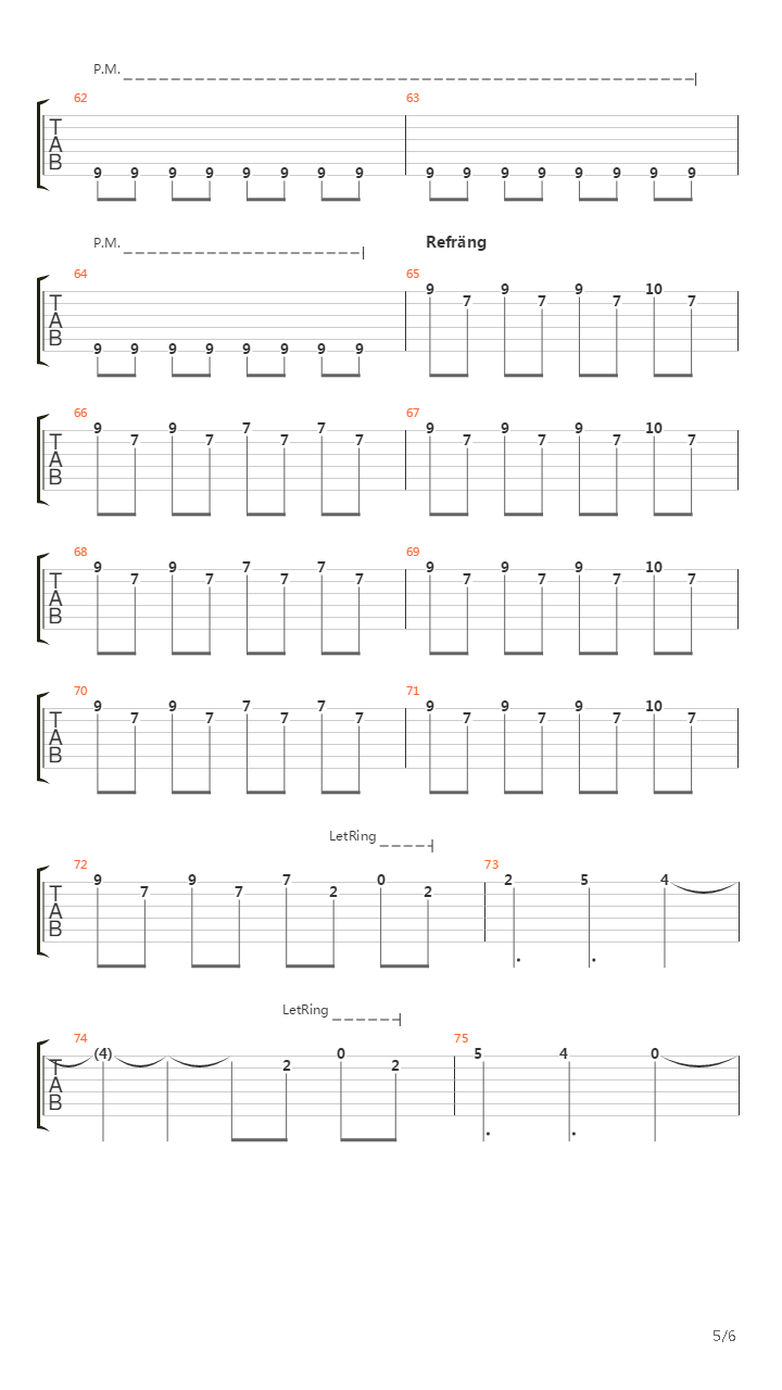 Numb吉他谱