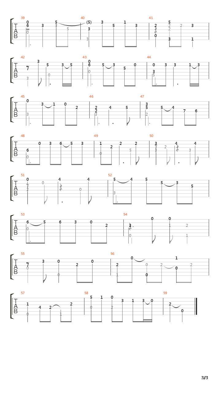 Sonata in A Minor Linfidele (Courante)吉他谱
