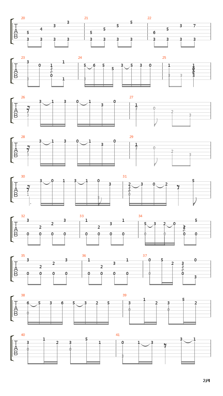 Sonata in A Minor Linfidele (Paisanne)吉他谱