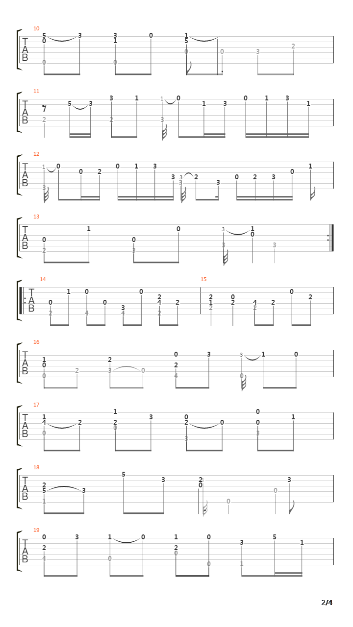Sonata In Am (D14) 1 Allemande Largo吉他谱