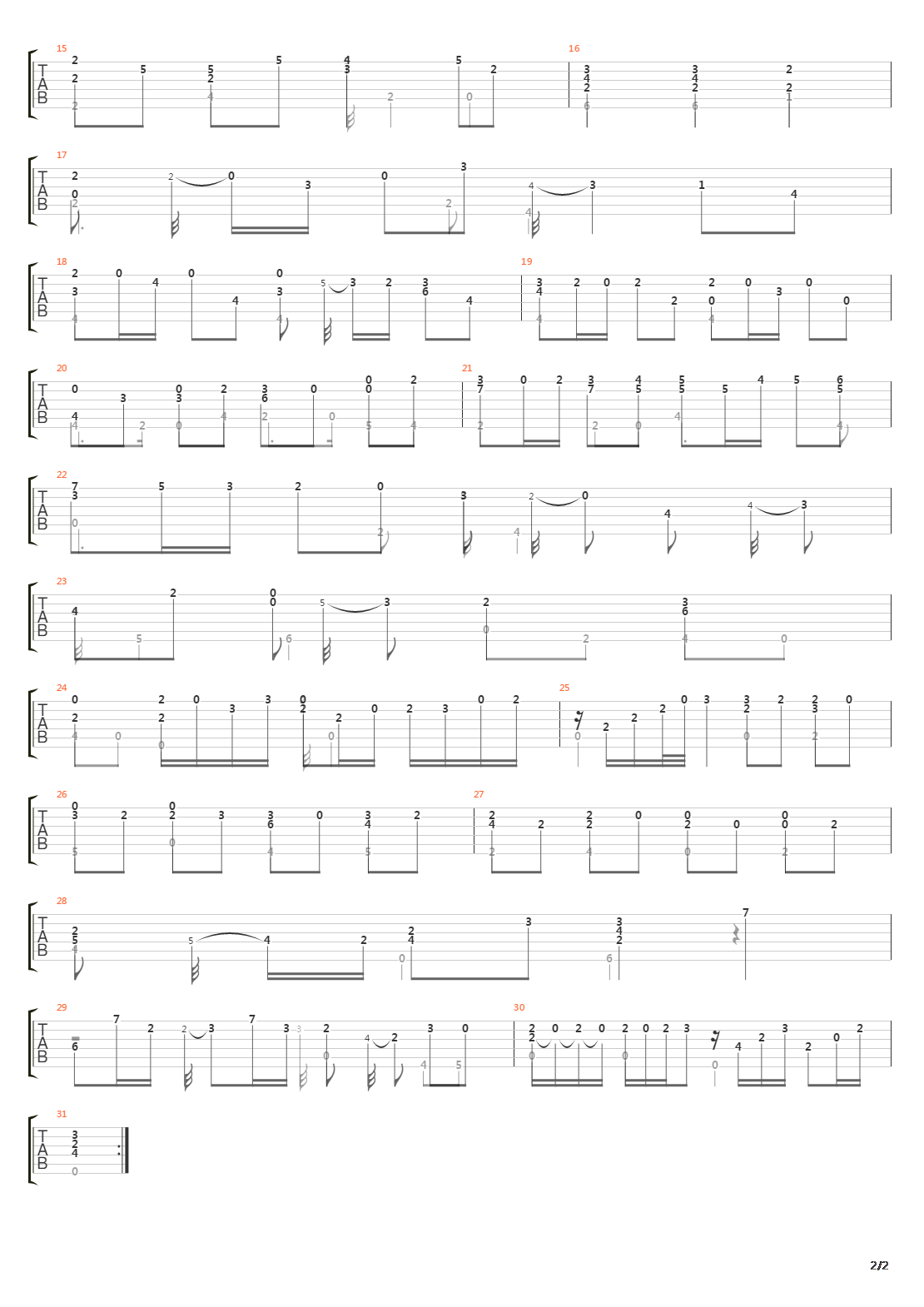 Sonata In D (L20) 4 Aria吉他谱