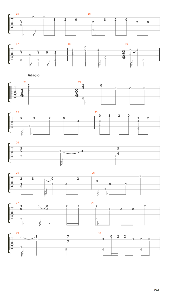 Sonata In D (L20) 7 Rondeau En Echo吉他谱