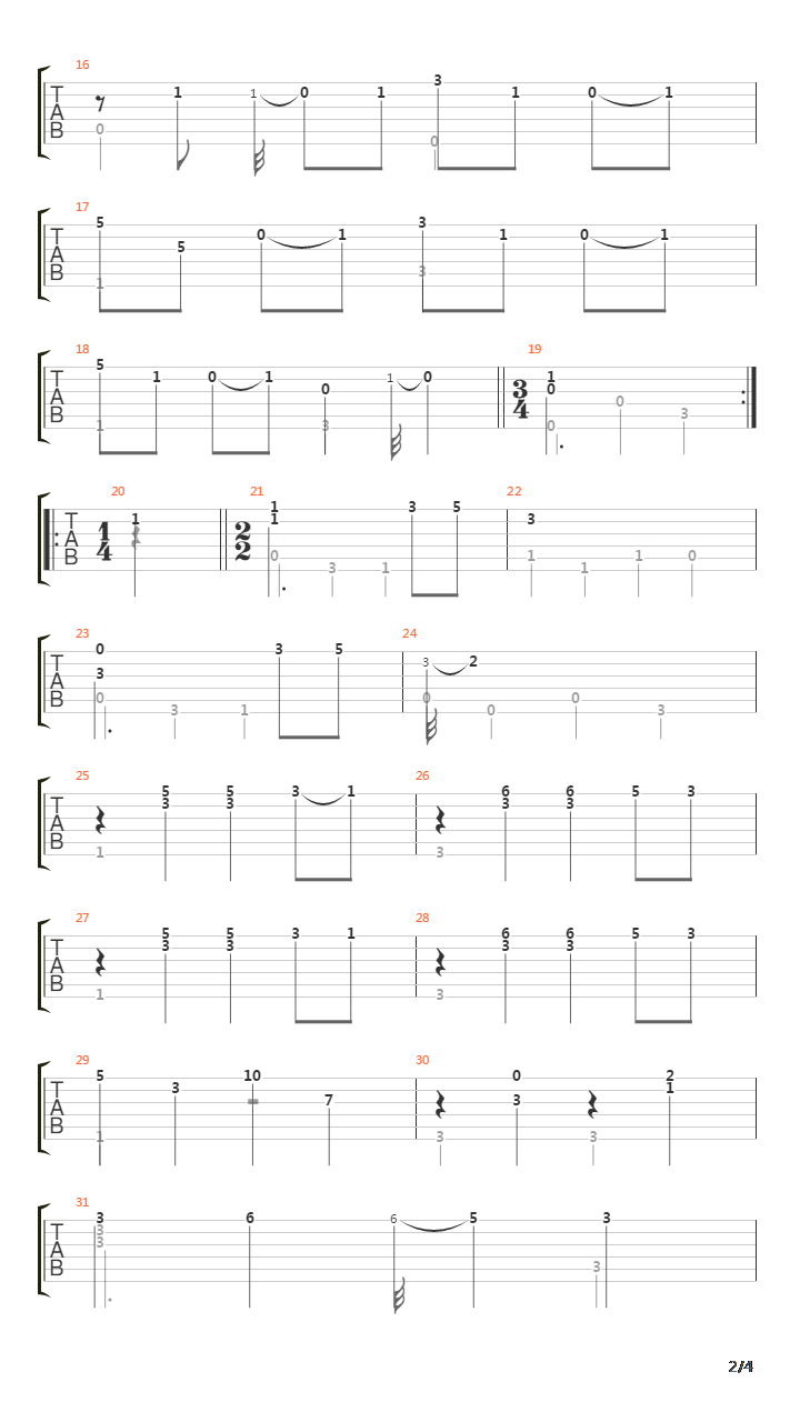 Sonata In F (V11) 3 Bourree吉他谱