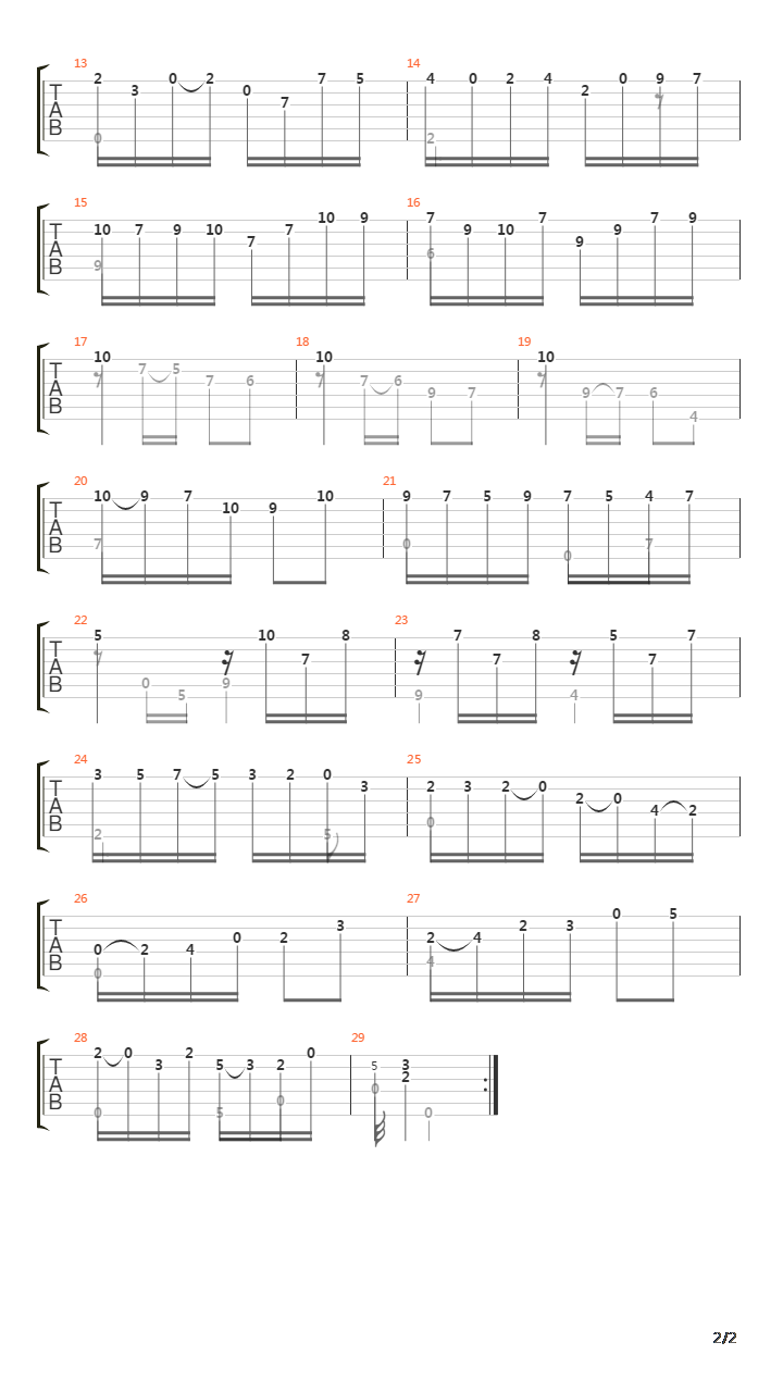 Sonata No 2 In D K5 4 Bourree吉他谱