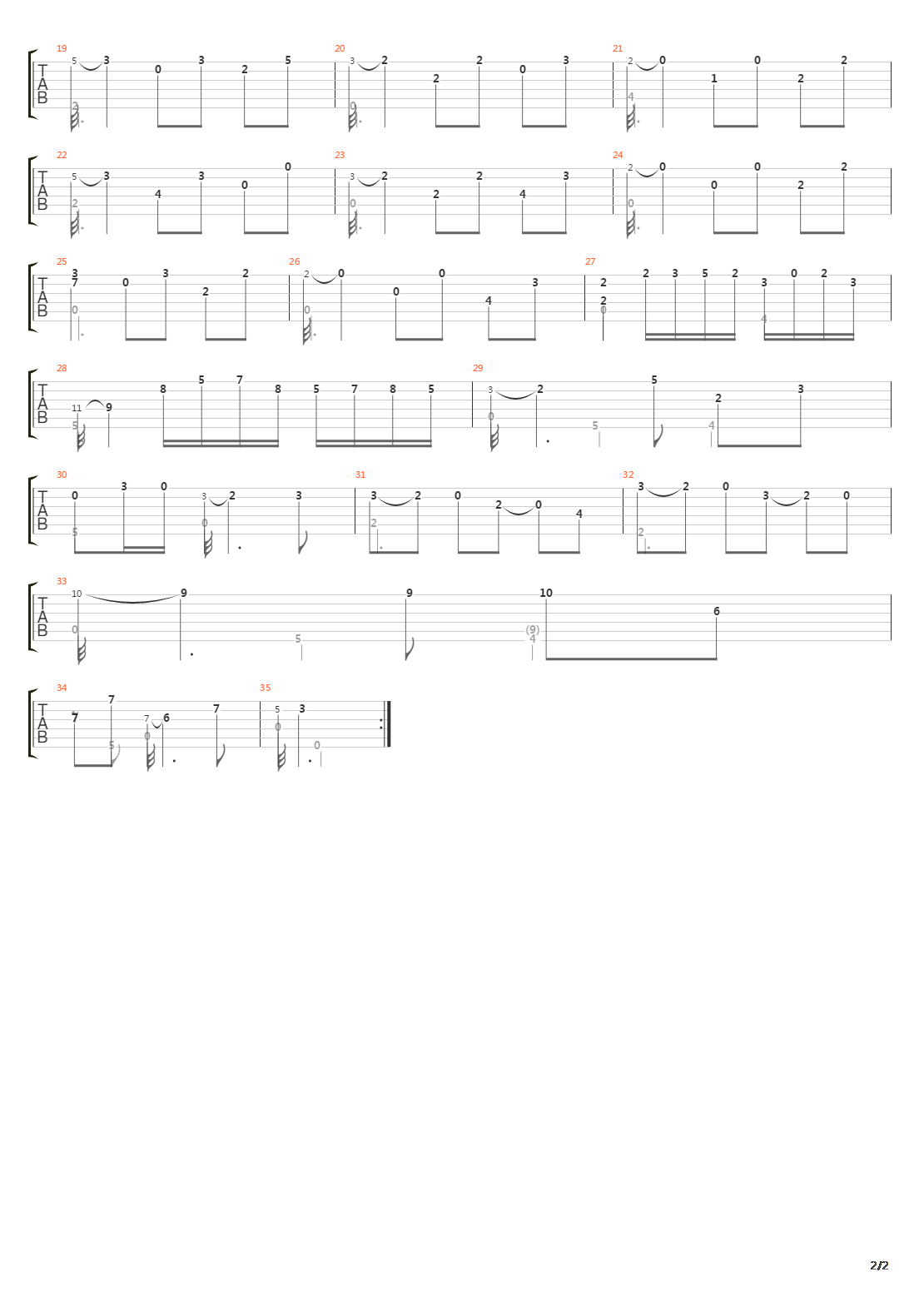 Sonata No 2 In D K5 5 Sarabande吉他谱