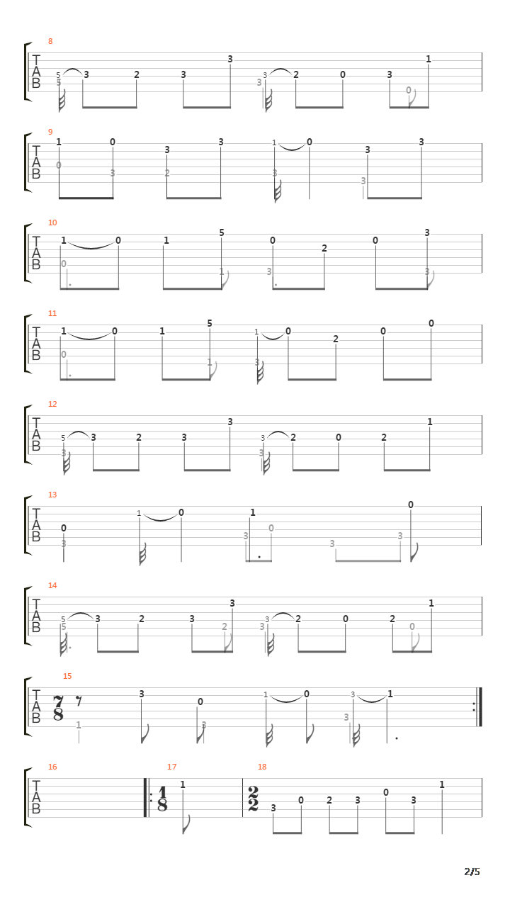 Sonata No 14 In F 4 Bouree吉他谱