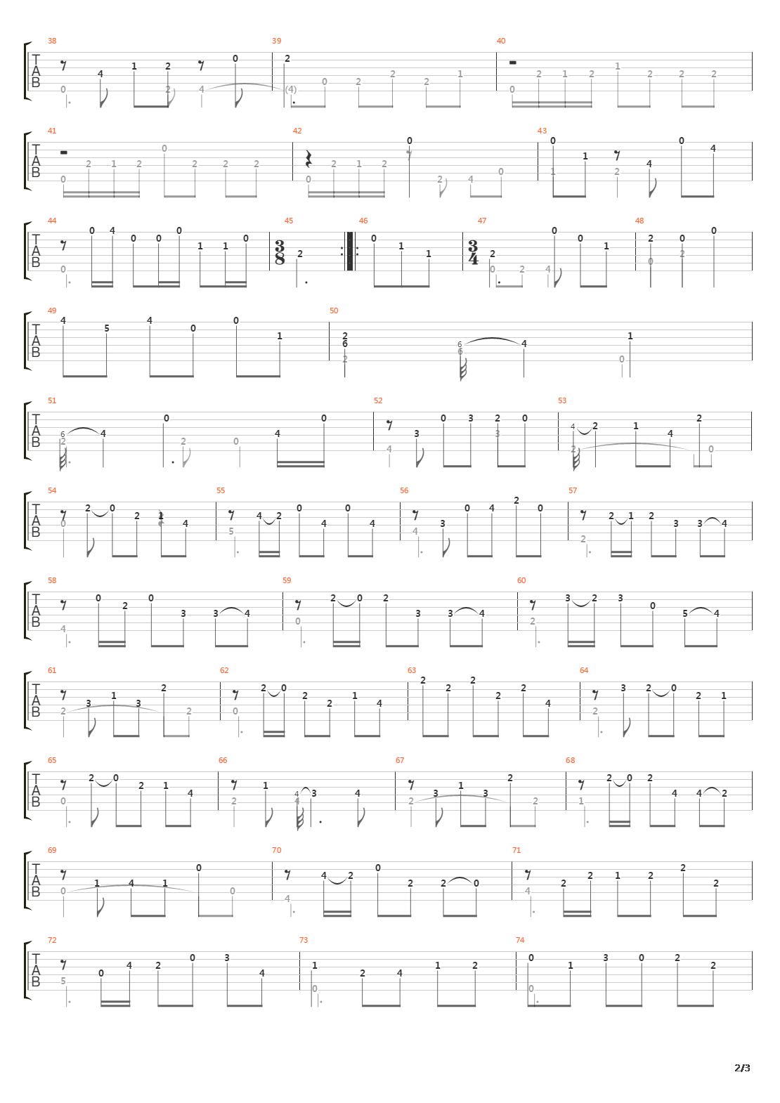 Sonata No 21 in A D21 3 Courante吉他谱