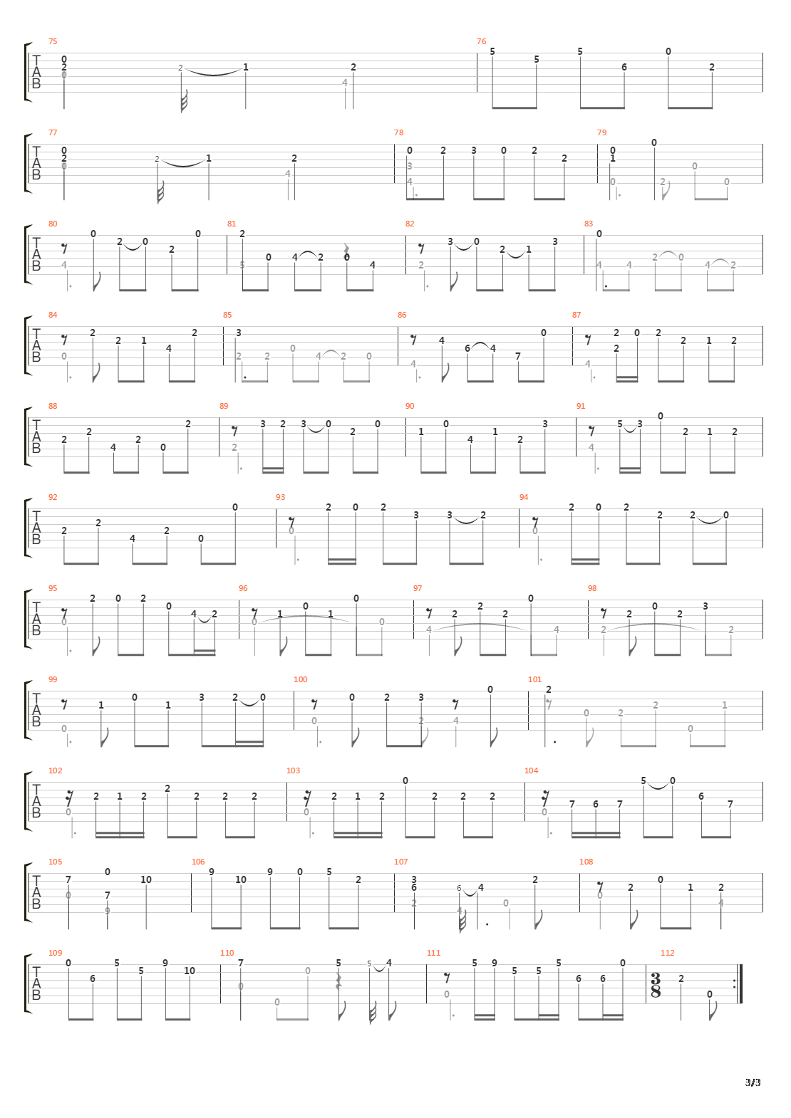 Sonata No 21 in A D21 3 Courante吉他谱