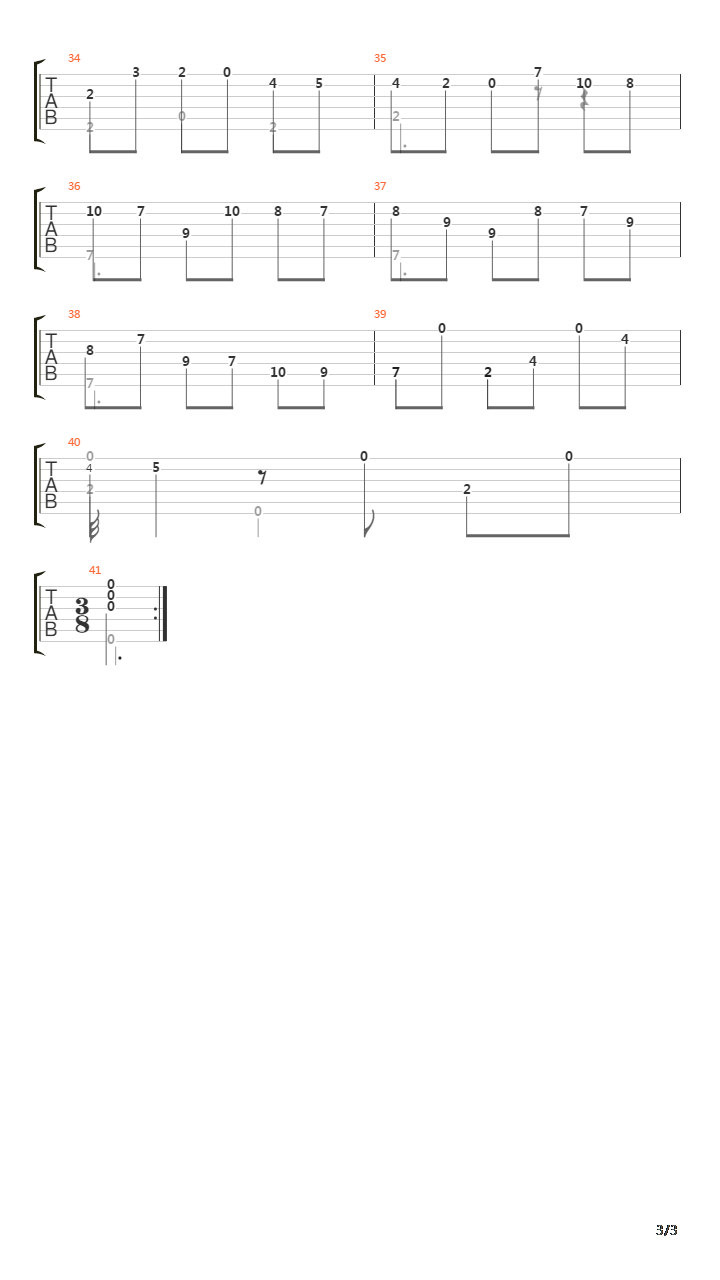 Suite In Em K9 3 Courante吉他谱