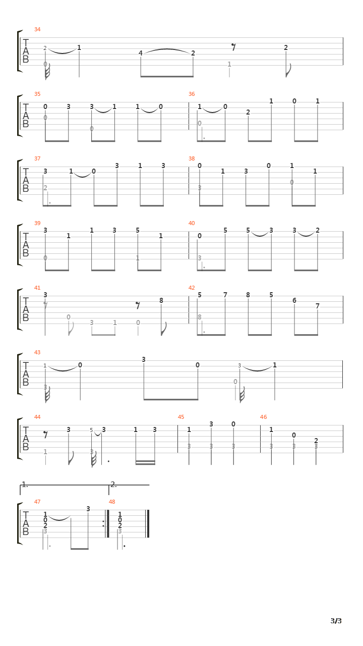 Suite No 9 In C D9 3 Courante吉他谱