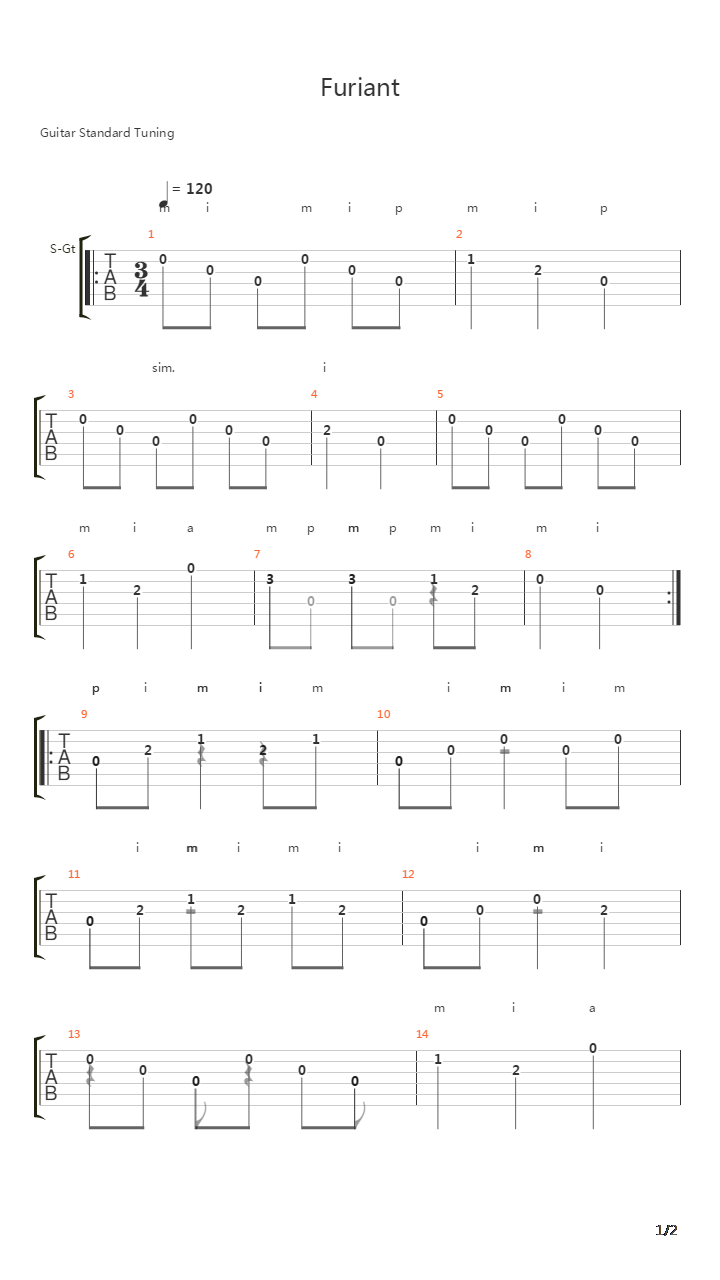 Furiant吉他谱