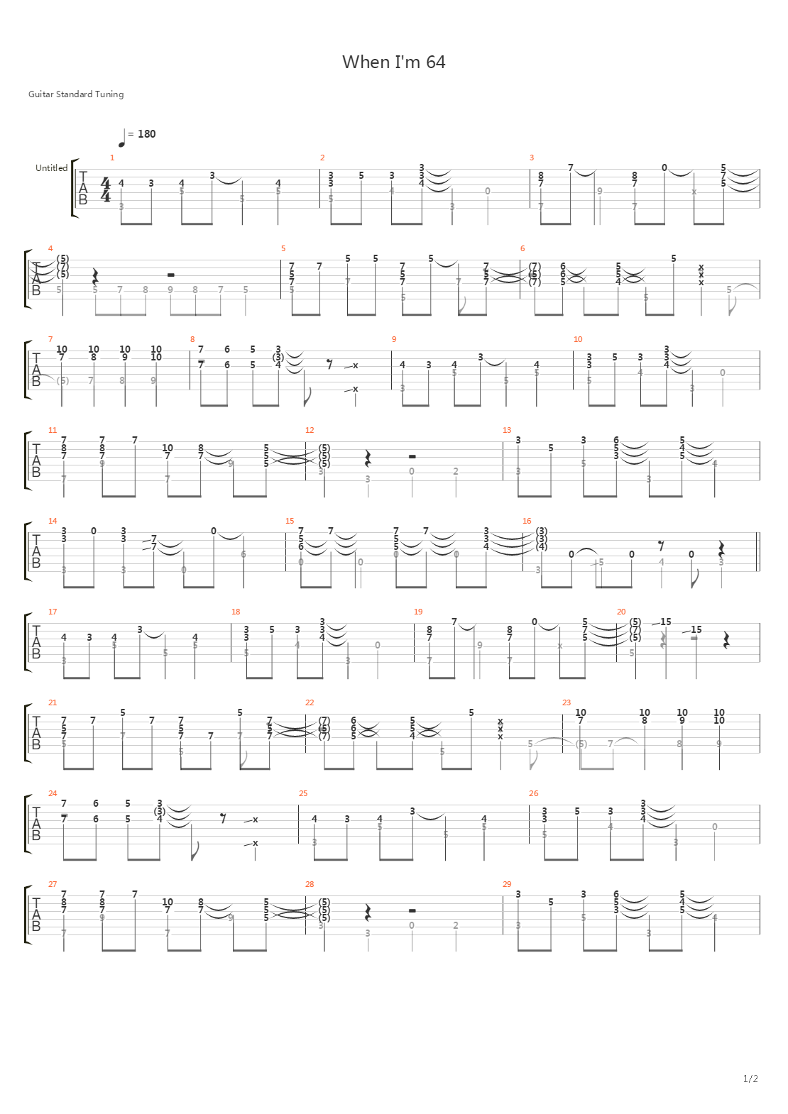 When Im 64吉他谱