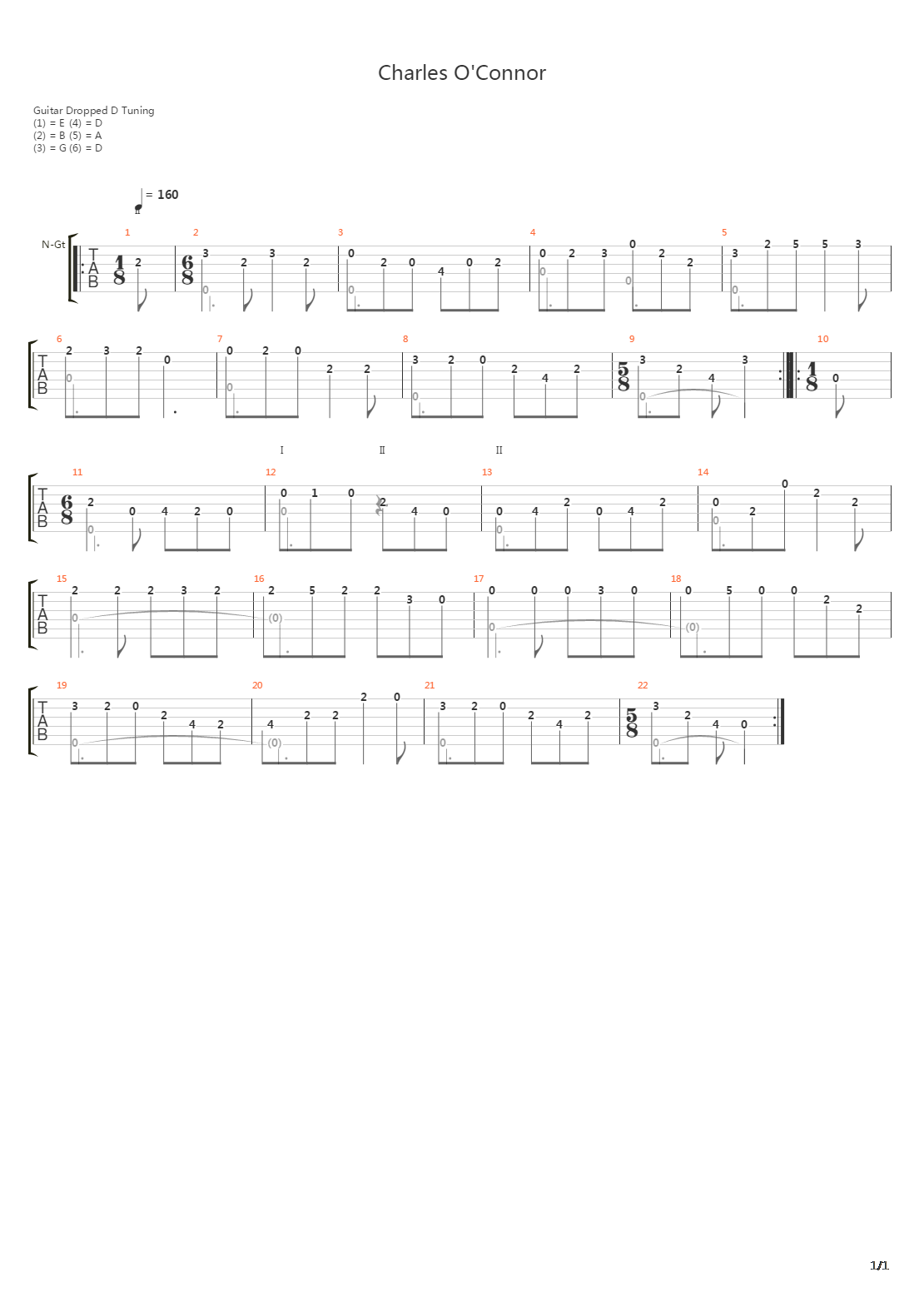 Charles O Connor吉他谱