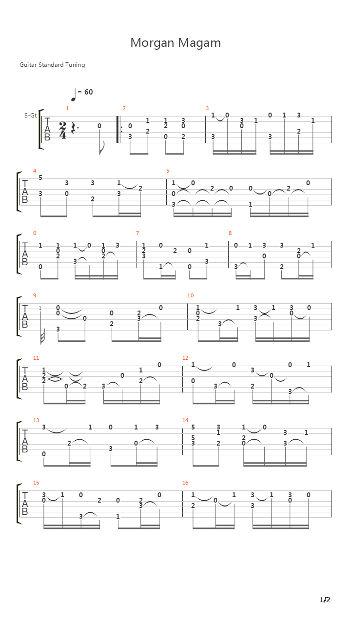 Morgan Magam吉他谱