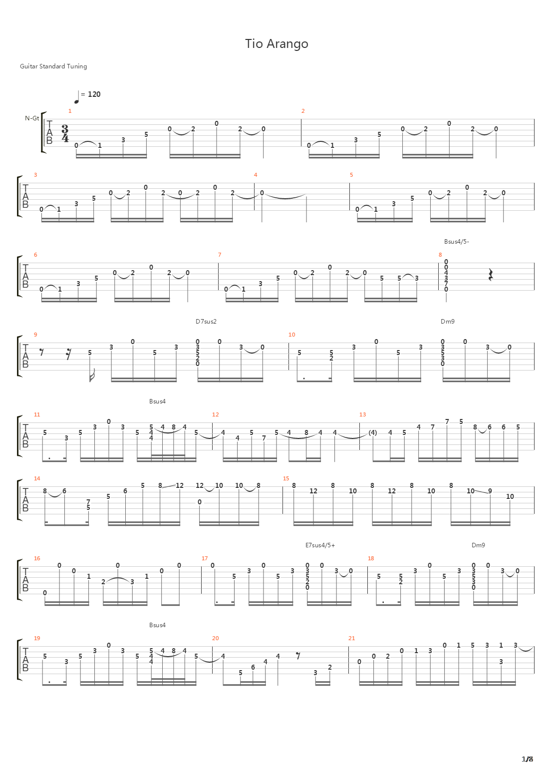 Tio Arango吉他谱