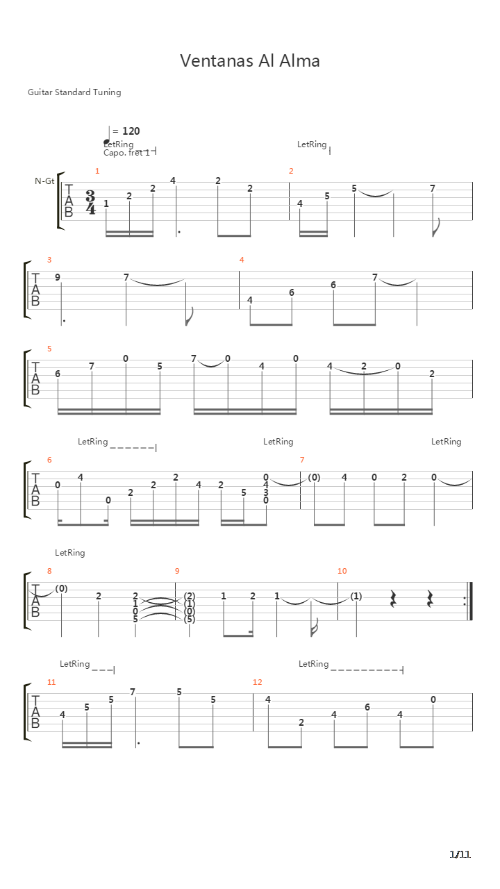 Ventanas Al Alma吉他谱
